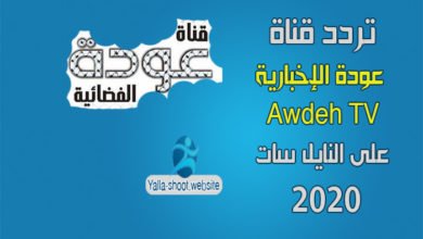 صورة تردد قناة عودة الإخبارية 2022 Awdeh TV الفلسطينية على النايل سات والعرب سات